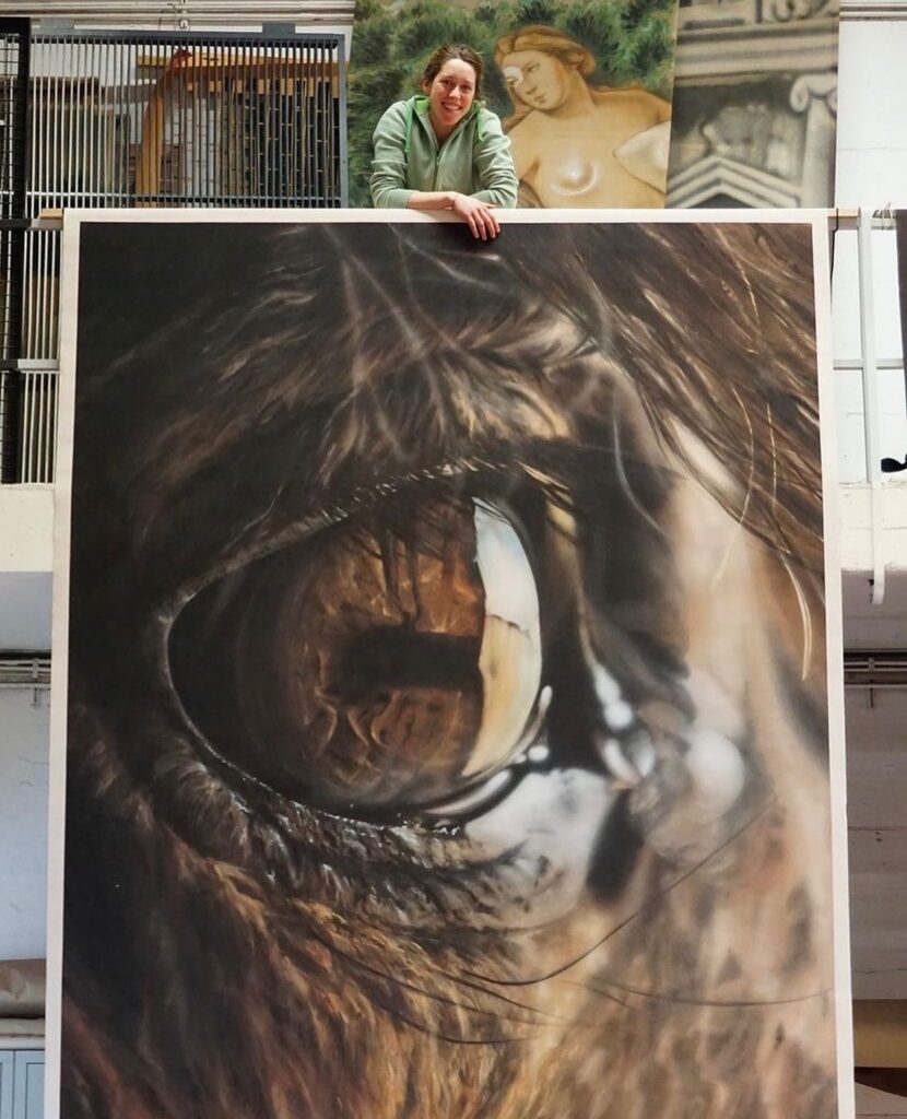 fotorealismus pferdeauge hannah keller